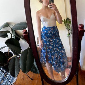 Zara flowy flower skirt